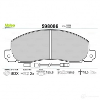 Тормозные колодки дисковые, комплект VALEO 209 28 232642 KSU4W28 598086 - Изображение 2