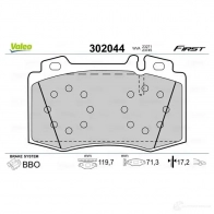 Тормозные колодки дисковые, комплект VALEO 3276423020445 1205902356 302044 CDAG J - Изображение 2