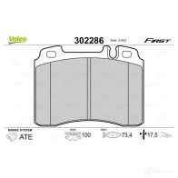 Тормозные колодки дисковые, комплект VALEO 1437861014 907 64V 302286 - Изображение 2