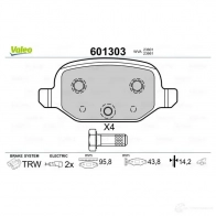 Тормозные колодки дисковые, комплект VALEO 601303 1206091280 3276426013031 TVMK A - Изображение 2