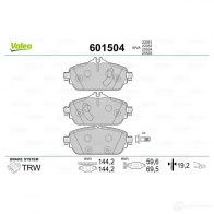Тормозные колодки дисковые, комплект VALEO Y LQQGD 1206093112 601504 3276426015042 - Изображение 2