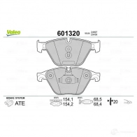 Тормозные колодки дисковые, комплект VALEO 601320 RDPF U 3276426013208 233623 - Изображение 2
