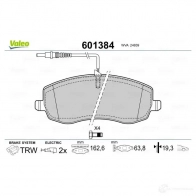Тормозные колодки дисковые, комплект VALEO 1206092204 601384 8 753BFH 3276426013840 - Изображение 2