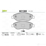 Тормозные колодки дисковые, комплект VALEO 1206092180 3276426013802 601380 13 T2A - Изображение 2