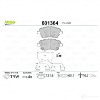 Тормозные колодки дисковые, комплект VALEO 3276426013642 AUT9L D 601364 1206092034 - Изображение 2