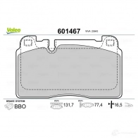 Тормозные колодки дисковые, комплект VALEO 3276426014670 JW4 A8NE 601467 233663 - Изображение 2