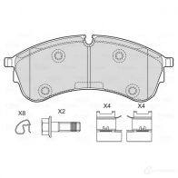 Тормозные колодки дисковые, комплект VALEO Volkswagen Crafter (SY, SX) 2 Фургон 2.0 TDI RWD 140 л.с. 2017 – 2025 601761 KVZ KQ2W