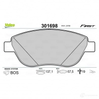 Тормозные колодки дисковые, комплект VALEO 3276423016981 1205899688 U4 4J2S 301698 - Изображение 2