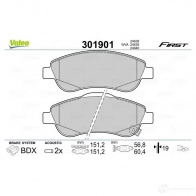 Тормозные колодки дисковые, комплект VALEO 3276423019012 223713 301901 EU EUY - Изображение 2