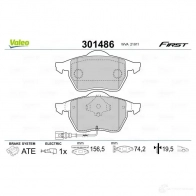 Тормозные колодки дисковые, комплект VALEO 223548 301486 PANIQA H 3276423014864 - Изображение 2