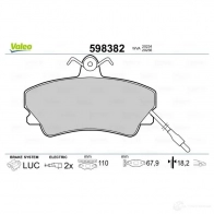 Тормозные колодки дисковые, комплект VALEO 0CBRYB4 2023 4 232861 598382 - Изображение 2
