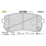 Тормозные колодки дисковые, комплект VALEO 223480 301308 3276423013089 CPC UHD - Изображение 2