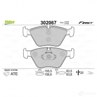 Тормозные колодки дисковые, комплект VALEO 302067 OUE BRA 3276423020674 1205902770 - Изображение 2
