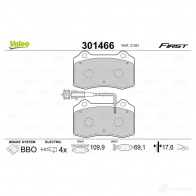 Тормозные колодки дисковые, комплект VALEO 3276423014666 223538 301466 Z OP7T - Изображение 2