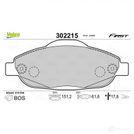 Тормозные колодки дисковые, комплект VALEO R UNUTBB 302215 1205904116 3276423022159 - Изображение 2