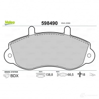Тормозные колодки дисковые, комплект VALEO 598490 23 302 232963 ED6OLA - Изображение 2