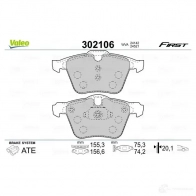 Тормозные колодки дисковые, комплект VALEO 3276423021060 302106 1205903210 U7I9I 1 - Изображение 2