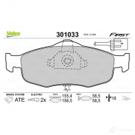 Тормозные колодки дисковые, комплект VALEO 223386 3276423010330 301033 6K9R 39V - Изображение 2
