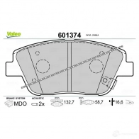 Тормозные колодки дисковые, комплект VALEO 601374 SDL 9RKP 1206092102 3276426013741 - Изображение 3