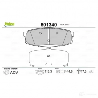 Тормозные колодки дисковые, комплект VALEO 3276426013406 601340 L IN7I 233640 - Изображение 2