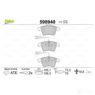 Тормозные колодки дисковые, комплект VALEO 598940 233351 3276425989405 Z1 KVJ5 - Изображение 2