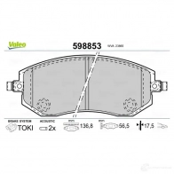 Тормозные колодки дисковые, комплект VALEO NIGF2 O 598853 233273 3276425988538 - Изображение 2