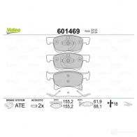 Тормозные колодки дисковые, комплект VALEO N7 K4Q92 1206092842 601469 3276426014694 - Изображение 2