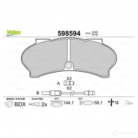 Тормозные колодки дисковые, комплект VALEO V9DXRLI 2036 6 598594 233052 - Изображение 2