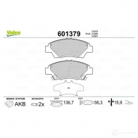Тормозные колодки дисковые, комплект VALEO 1206092164 QNBT VO 601379 3276426013796 - Изображение 2