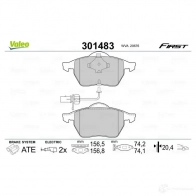Тормозные колодки дисковые, комплект VALEO 301483 223546 3276423014833 L 047N - Изображение 6