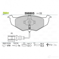 Тормозные колодки дисковые, комплект VALEO 3276425988057 233226 WRP KM 598805 - Изображение 2