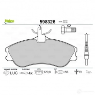 Тормозные колодки дисковые, комплект VALEO 308V74 232825 23 124 598326 - Изображение 2