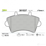 Тормозные колодки дисковые, комплект VALEO ZV90 E5B 223565 3276423015373 301537 - Изображение 6