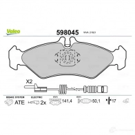 Тормозные колодки дисковые, комплект VALEO P9J1TM 598045 2 1621 232604 - Изображение 2