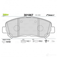 Тормозные колодки дисковые, комплект VALEO 3276423010675 CDY TWW7 301067 223414 - Изображение 6