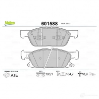 Тормозные колодки дисковые, комплект VALEO 601588 1206093738 AZUS N 3276426015882 - Изображение 2