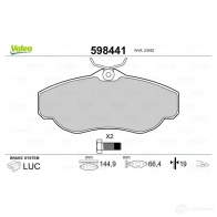 Тормозные колодки дисковые, комплект VALEO 232914 QZ2CPB 598441 2 3452 - Изображение 2