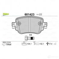 Тормозные колодки, комплект VALEO 3276426014236 601423 JKNV 6D 1206092618 - Изображение 2