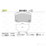 Тормозные колодки дисковые, комплект VALEO B 3ROI 601481 233673 3276426014816 - Изображение 2