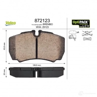 Тормозные колодки дисковые, комплект VALEO 29 123 245337 872123 Q2UEXB - Изображение 2