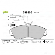 Тормозные колодки дисковые, комплект VALEO 233221 598800 21 799 BNV6X - Изображение 2
