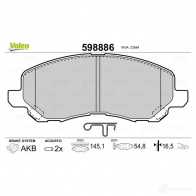 Тормозные колодки дисковые, комплект VALEO 233304 PW XBNK2 598886 3276425988866 - Изображение 7
