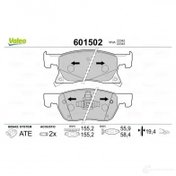 Тормозные колодки дисковые, комплект VALEO 601502 PL HWE 3276426015028 1206093096 - Изображение 2