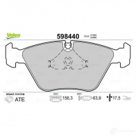 Тормозные колодки дисковые, комплект VALEO 232913 598440 2 1064 4MUAY - Изображение 2