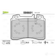 Тормозные колодки дисковые, комплект VALEO 598601 233059 W3528R B 3276425986015 - Изображение 2