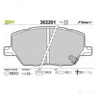 Тормозные колодки дисковые, комплект VALEO 1 29ZB 3276423022012 302201 1205904042 - Изображение 2
