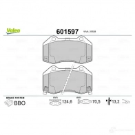 Тормозные колодки дисковые, комплект VALEO 1206093756 3276426015974 EQ I7NCX 601597 - Изображение 2