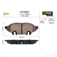 Тормозные колодки дисковые, комплект VALEO QXE7L6R 245326 2 4007 872007 - Изображение 2