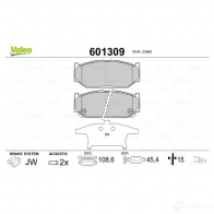 Тормозные колодки дисковые, комплект VALEO 233613 601309 URPW H 3276426013093 - Изображение 2
