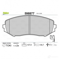 Тормозные колодки дисковые, комплект VALEO 3276425988774 E981 S 233296 598877 - Изображение 2